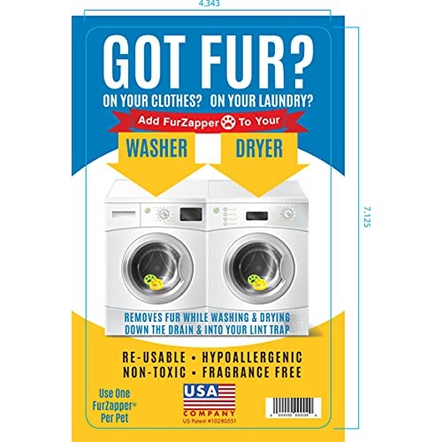 FurZapper Double Pack Pet Hair Remover for Your Laundry