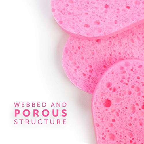 Facial Sponges Compressed Natural Cellulose Sponge for Face Cleansing Exfolia...