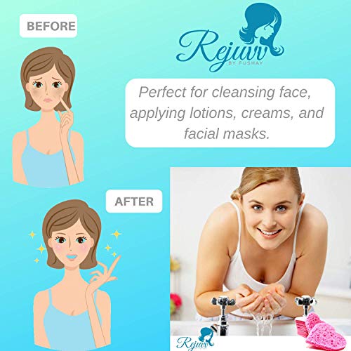 Facial Sponges Compressed Natural Cellulose Sponge for Face Cleansing Exfolia...