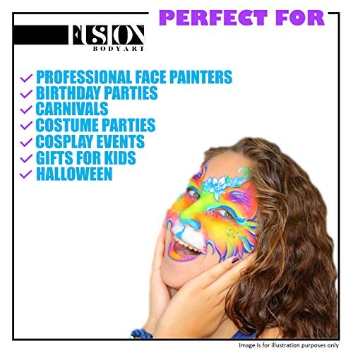 Fusion Body Art Pro Face Paint | Pearl Fairy White (25gm), Professional Quali...