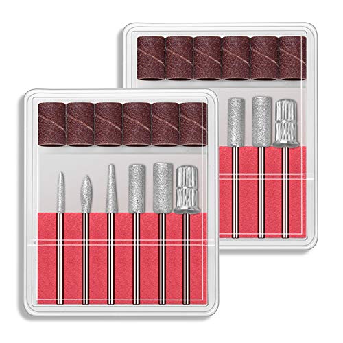 Set of 2, Nail Drill Bits Set, Futu 3/32''(2.35mm) Professional Efile Nail Bi...
