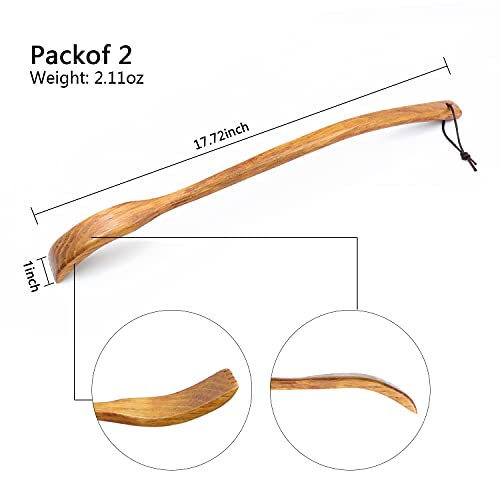 Brown Oversize Curved Wooden Back Scratchers for Adults Men Women Extendable ...