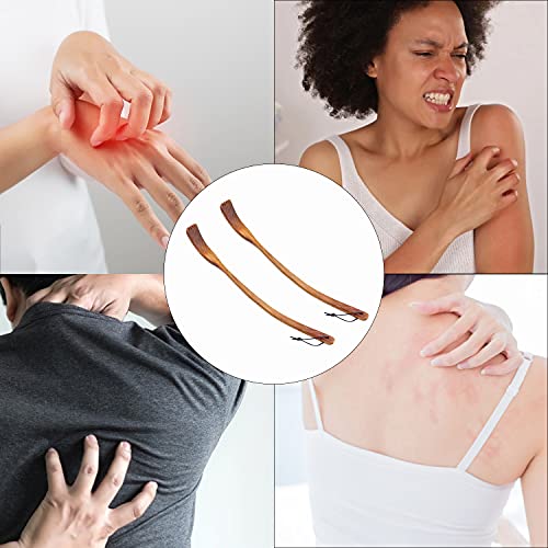 Brown Oversize Curved Wooden Back Scratchers for Adults Men Women Extendable ...