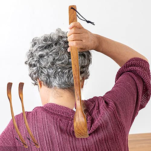 Brown Oversize Curved Wooden Back Scratchers for Adults Men Women Extendable ...