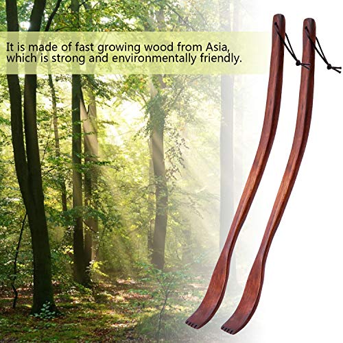 Oversize Curved Wooden Back Scratchers for Adults Men Women Extendable, 17" L...