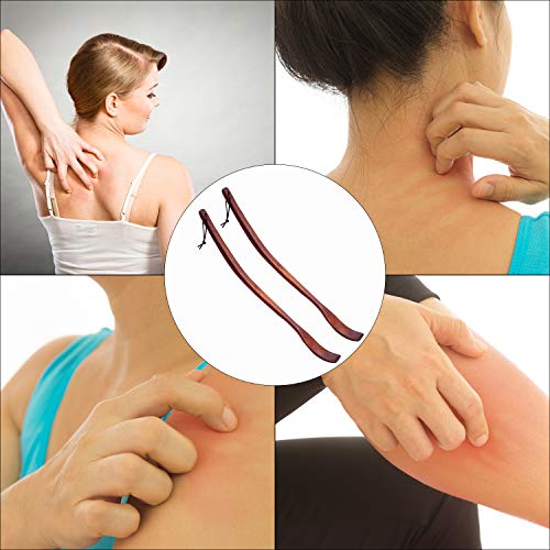 Oversize Curved Wooden Back Scratchers for Adults Men Women Extendable, 17" L...