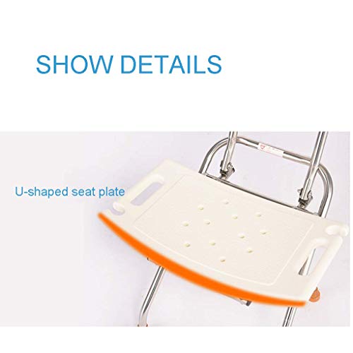 FXLYMR Shower Seat Bath Stools Adjustable Shower Chair Seat Bench, with Anti-...