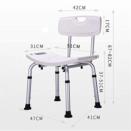 FXLYMR Shower Seat Bath Stools Adjustable Shower Chair Seat Bench with Durabl...