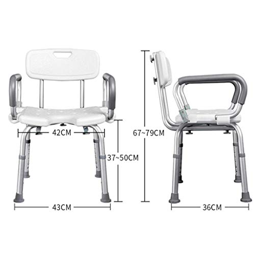 FXLYMR Shower Seat Bath Stools Adjustable Showering Stool Seat Bench Shower C...