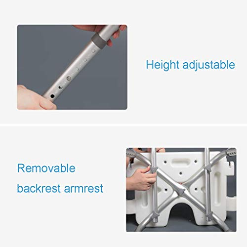 FXLYMR Shower Seat Bath Stools Adjustable Showering Stool Seat Bench Shower C...