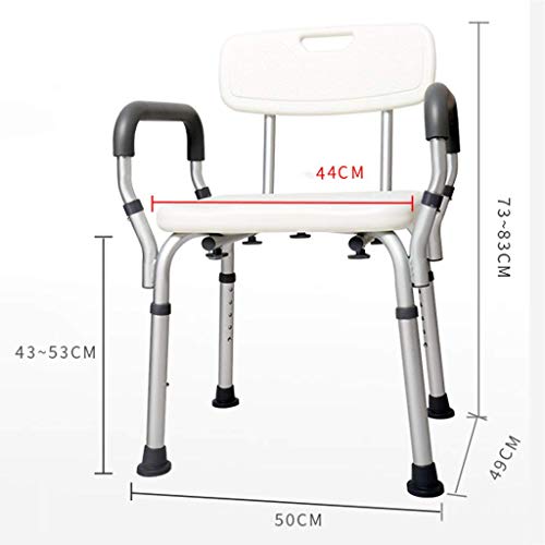 FXLYMR Shower Seat Bath Stools Tool-Free Assembly Spa Bathtub Adjustable Show...