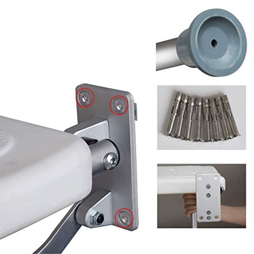 FXLYMR Shower Seat Modern Bathroom Shower Stool Wall Mounted Folding Bathing ...