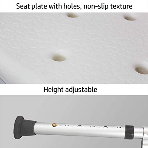 FXLYMR Shower Seat Shower Bench with Arms - Shower Chair Bath Bench Stool Adj...