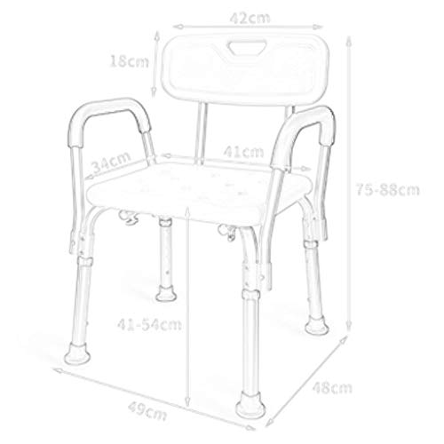 FXLYMR Shower Seat Tool-Free Assembly Spa Bathtub, Shower Chair Portable Bath...