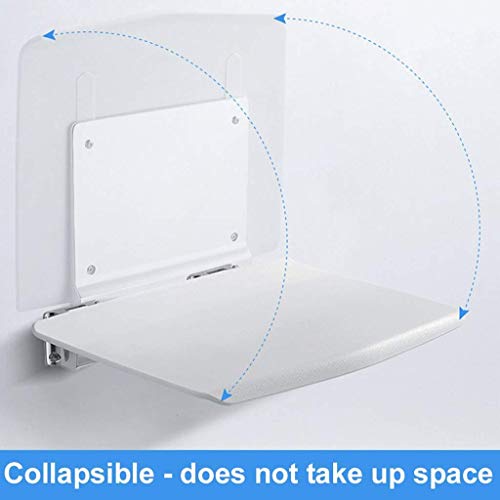 FXLYMR Shower Seat Wall Mount Bath Shower Bench, Bathroom Folding Stool, Spac...