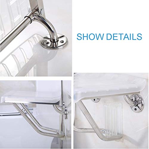 FXLYMR Shower Seat Wall Mount Shower Chairs Health Showering Stool Fold Away ...
