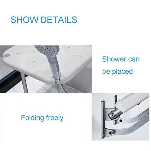 FXLYMR Shower Seat Wall Mounted Shower Chairs Health Shower Stool Fold Away B...