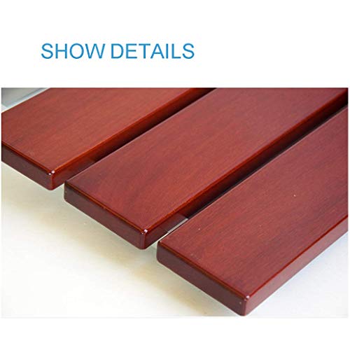 FXLYMR Shower Seat Wood Folding Shower Chair Wall Mount Bathroom Folding Show...
