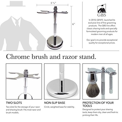 G.B.S Grooming Shaving Set 9 Pc – Butterfly Razor, Bowl with Soap, No.84 Colo...