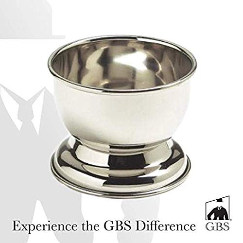 G.B.S Men's Chrome Shaving Soap Bowl/Mug to Provide Grip While Creating Rich ...