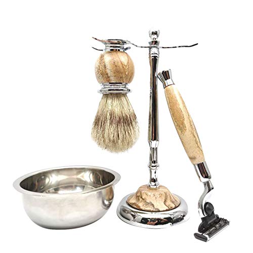 G castle Luxury Shave Kit for Men shaving set with pure stone boar hair pig h...