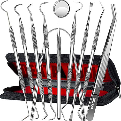 Dental Tools, 10 Pack Professional Plaque Remover Teeth Cleaning Tools Set, S...
