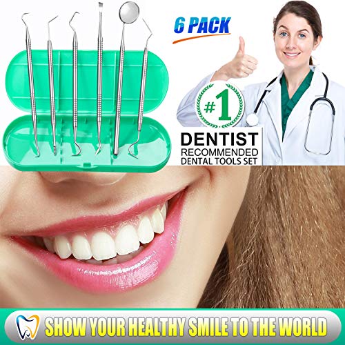 Dental Tools, Professional Plaque Remover for Teeth, Dental Hygiene Kit, Stai...