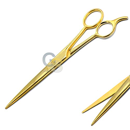 G.S 7.5'' Stainless Steel Full Gold Barber Hair Cutting Salon Scissors