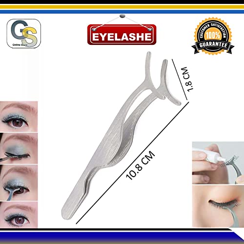 STAINLESS STEEL FALSE EYELASHES EXTENSION TWEEZERS,BEAUTY EYELASH APPLICATOR ...