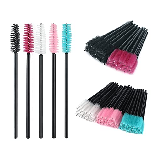 Disposable Eyelash Mascara Brushes Wands Applicator Makeup Kits 100 Pack (Mul...