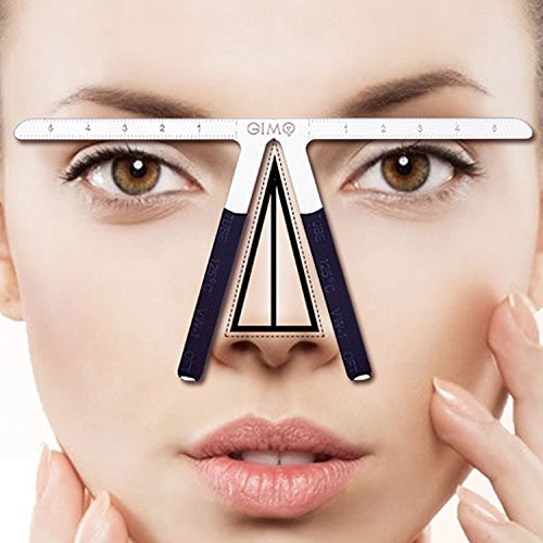 Three-Point Positioning Ruler Makeup Eyebrow Measure Ruler Symmetrical Balanc...