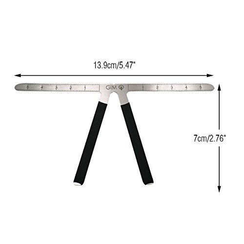 Three-Point Positioning Ruler Makeup Eyebrow Measure Ruler Symmetrical Balanc...