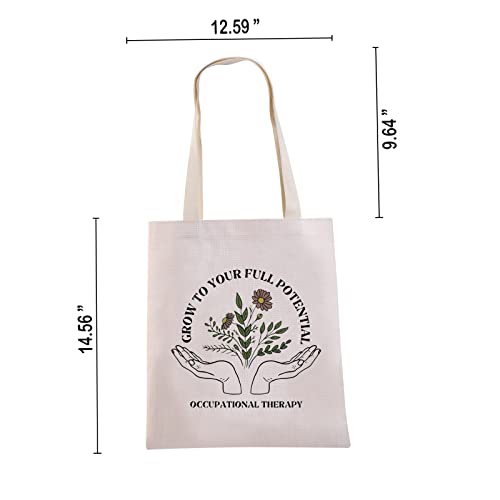 G2TUP Occupational Therapist Thank You Gift OT Canvas Tote Bag Grow To Your F...