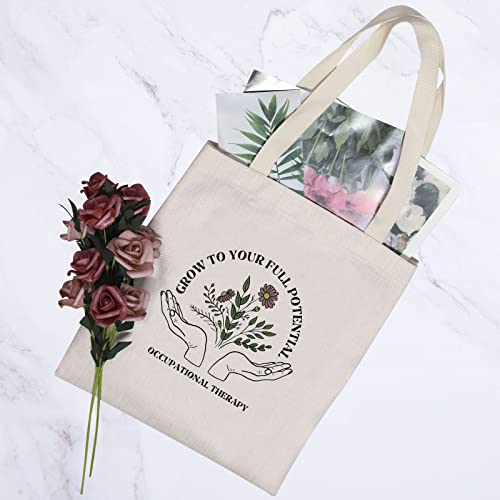 G2TUP Occupational Therapist Thank You Gift OT Canvas Tote Bag Grow To Your F...