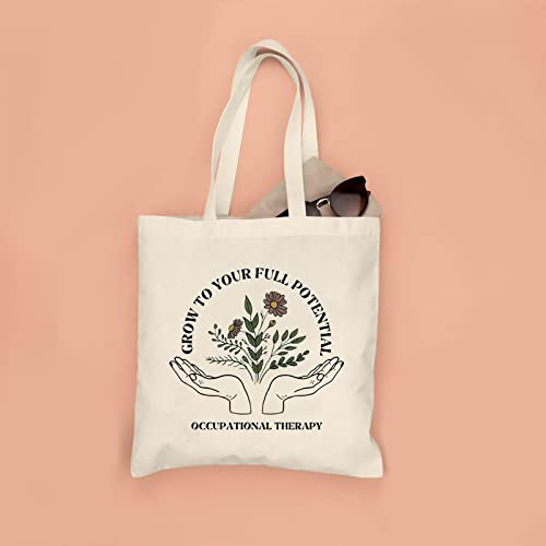 G2TUP Occupational Therapist Thank You Gift OT Canvas Tote Bag Grow To Your F...