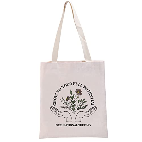 G2TUP Occupational Therapist Thank You Gift OT Canvas Tote Bag Grow To Your F...