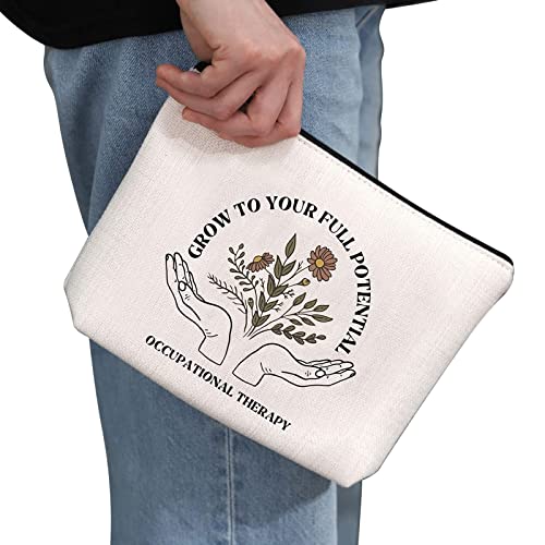 Occupational Therapist Thank You Gift OT Makeup Bag Grow To Your Full Potenti...
