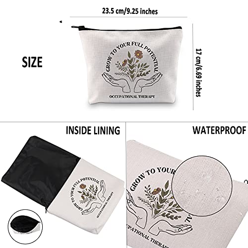 Occupational Therapist Thank You Gift OT Makeup Bag Grow To Your Full Potenti...