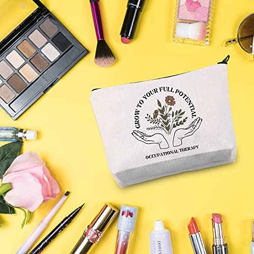 Occupational Therapist Thank You Gift OT Makeup Bag Grow To Your Full Potenti...