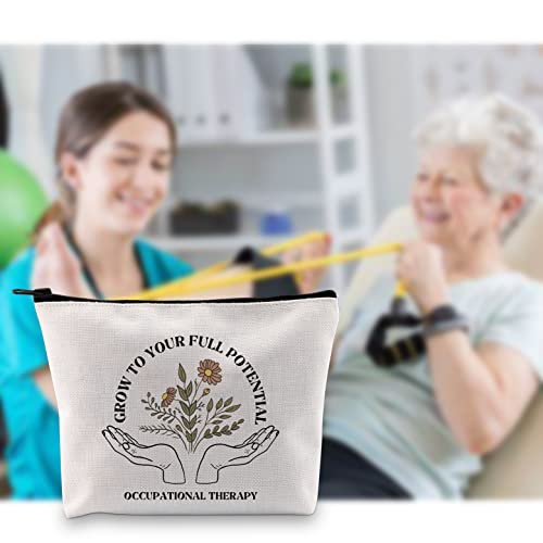 Occupational Therapist Thank You Gift OT Makeup Bag Grow To Your Full Potenti...