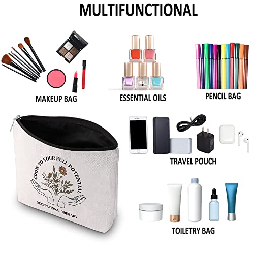 Occupational Therapist Thank You Gift OT Makeup Bag Grow To Your Full Potenti...