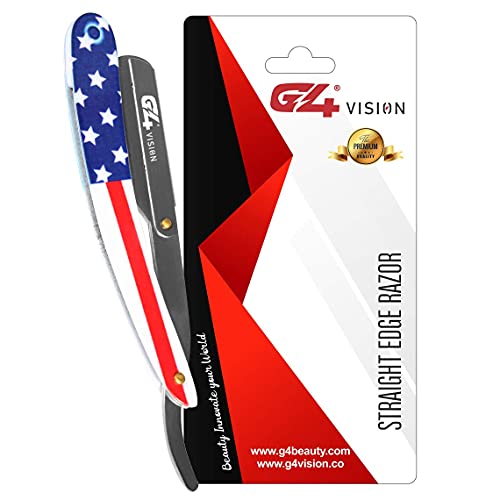 G4 Stainless Steel Straight Edge Barber Shaving Razor Blade for Close Shaving...
