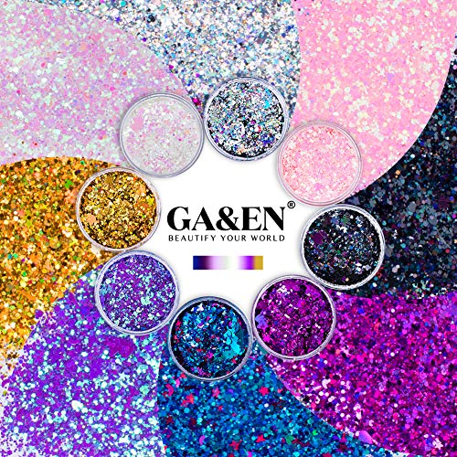 8 Jars of Cosmetic Chunky Glitter Shimmer Body Face Hair Eye Musical Festival...