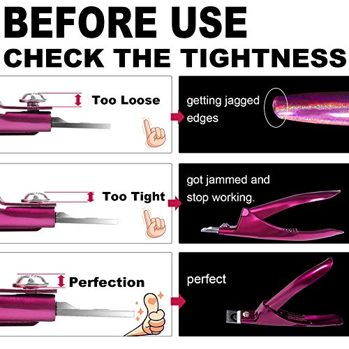 Elegant Violet Red Premium Adjustable Stainless Steel Artificial Acrylic Fake...