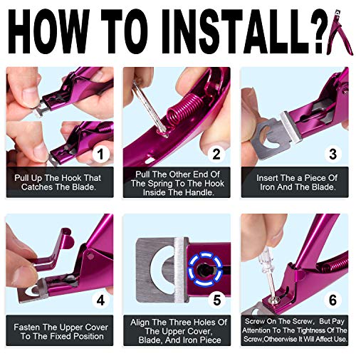 Elegant Violet Red Premium Adjustable Stainless Steel Artificial Acrylic Fake...