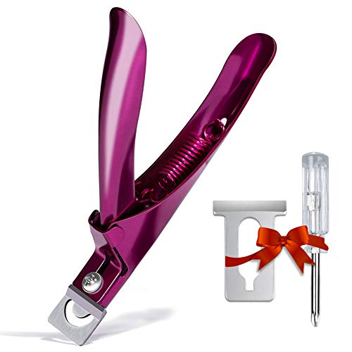 Elegant Violet Red Premium Adjustable Stainless Steel Artificial Acrylic Fake...