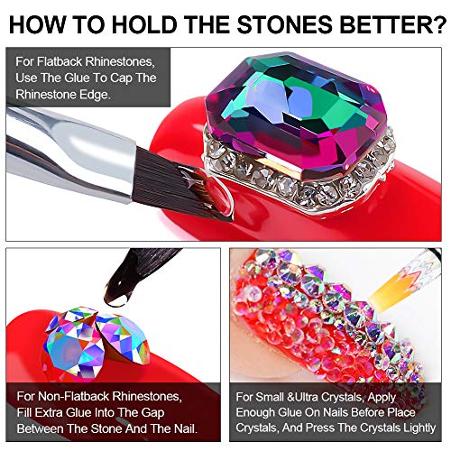 Nail Art 8ml/One Jar of Wipe-Off Rhinestone Glue Gel Adhesive Resin Gem Jewel...