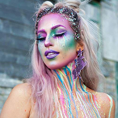 Unicorn Iridescent Chunky Glitter Cosmetic Body Face Hair Eye Nail Glitter Mu...