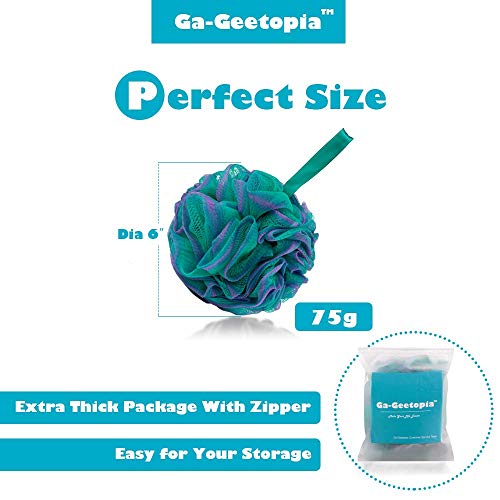 Ga-Geetopia Shower Puff - Shower Bath Sponge Shower Loofah Pouf Balls for Bod...