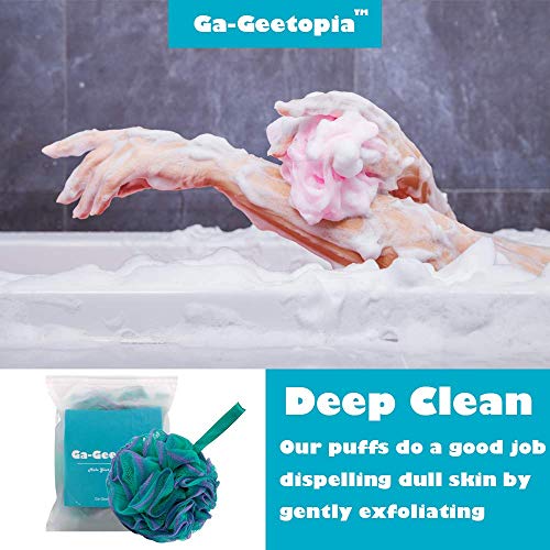 Ga-Geetopia Shower Puff - Shower Bath Sponge Shower Loofah Pouf Balls for Bod...